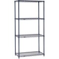 Nexel Nexelon Wire Shelving, Blue Epoxy, 48W X 24D X 86H 24488N